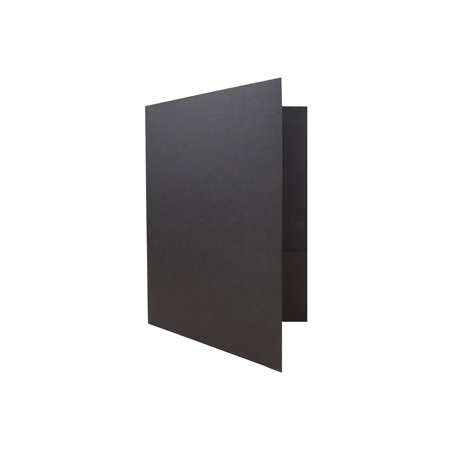 JAM Paper Linen Two Pocket Folders, Black, 6 per Pack
