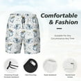 thumbnail image 5 of Lsque Mens Swim Trunks Music Shark Pattern - Bathing Suit Compression Liner - Beach Swim Shorts Swimwear - (S-3XL) - Stretch Quick Dry -, 5 of 9