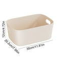 thumbnail image 3 of CuiLiyq Beige Plastic Open Home Storage Bins Organizer Baskets, Large Container Boxes for Organizing Closet Shelves Drawer Shelf (11.8" x 8" x 4.7"), 3 of 6