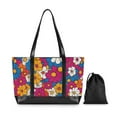thumbnail image 7 of FORMRS Canvas Laptop Tote Bag for Women with 15.6" Computer Compartments Shoulder Handbag, Red Whimsical Floral, 7 of 7