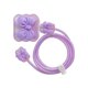 thumbnail image 1 of Funda protectora para cable de cargador USB, protector de cable DIY, cabezal del cargador, línea de datos Lazo Nudo Púrpura, 1 of 9