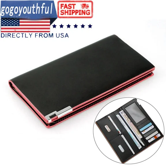 Fashion Women Multi-Card Wallet Leather Coin Purse Business Phone Case Money Bag