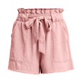 thumbnail image 4 of Pink Women's Shorts, Womens Casual Solid Sport Pants Shorts Elastic Waist Pockets Daily Pants,Women's Shorts XXL, 4 of 4