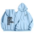 thumbnail image 1 of WEAIXIMIUNG Robe Chandail à Manches Courtes pour Femmes, Décontractée, Imprimé Graphique, Légère, Chandail à Capuchon, Manches Longues, Chandail de Football, Blouse, 1 of 4