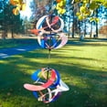 thumbnail image 3 of In the Breeze 2477 — Red, White and Blue Poly Double Vortex Spinner — Mesmerizing and Colorful Hanging Wind Spinner, 3 of 5