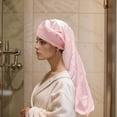 thumbnail image 3 of Unique Bargains 1 Pc Elasticity Shower Cap for Bathroom Pink Satin Fabric Stretch Fabric, 3 of 6