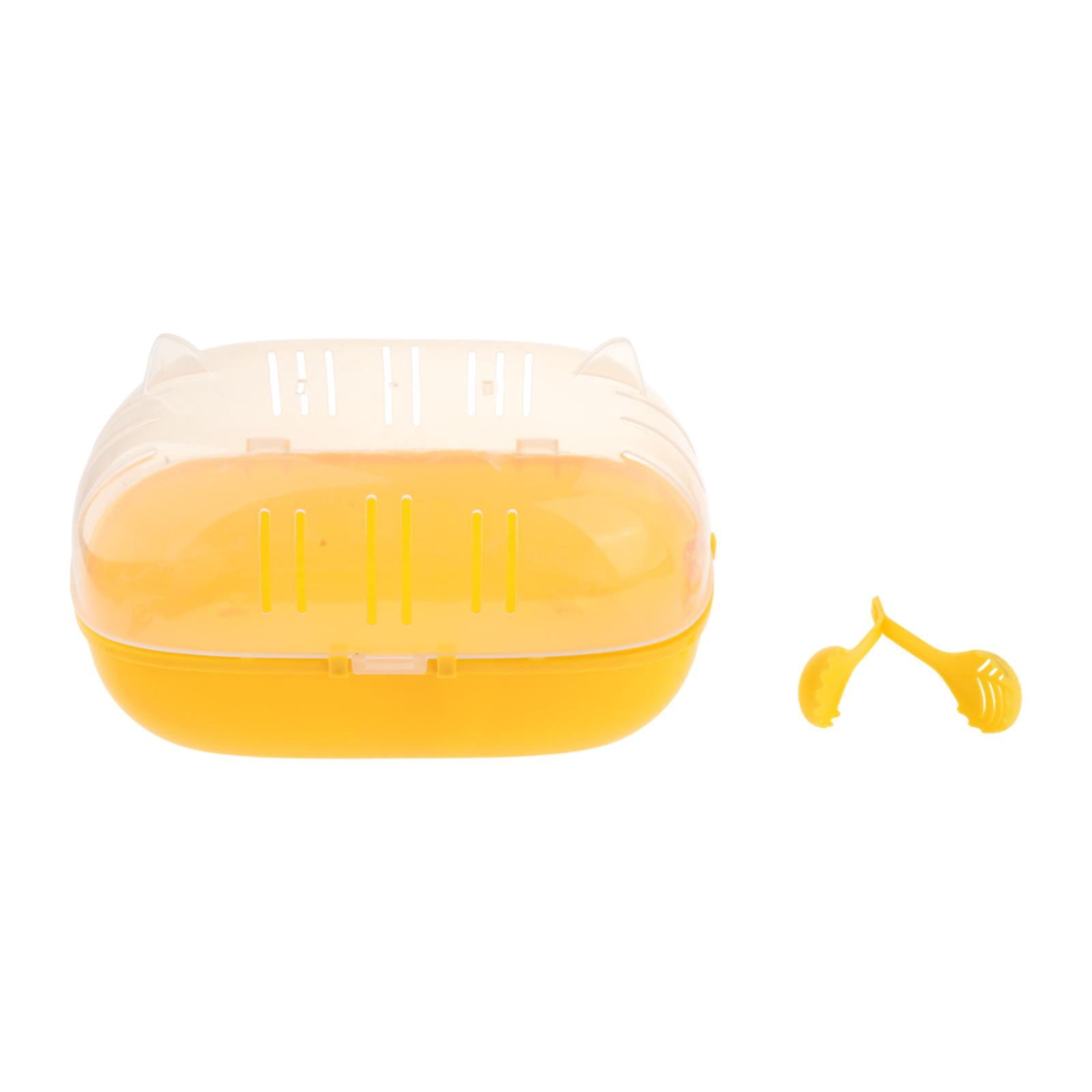 balikha Portable Hamster Cage Chinchillas Carry Case Comfortable Convenient Breathable Clear for Squirrel Small Animals Mice Hedgehog , single cage