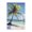 Tropical Palm Sailboat Beach View, variant on Stupell Industries Coastal Watercolor Paradise Beach Scene Black Framed Giclee Art, 12 x 18, by Petals Prints Design