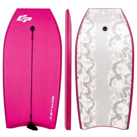 Goplus 41'' Lightweight Super Bodyboard Surfing W/Leash EPS Core