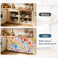 thumbnail image 4 of Colorful Spring Floral Cabinet Curtain 35"Wx35"L, Dustproof Under Sink Skirt with Self Adhesive Tape, Summer Watercolor Botanical Cabinet Curtain Cover for Kitchen Sink, Bathroom Vanity, Laundry Room, 4 of 9