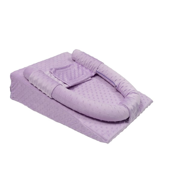 Cojín Con Soporte Memory Foam para Bebé Funda Lavable Lila