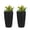 Black + Polypropylene1, variant on Set of 2 Faux Rattan Tall Planters Outdoor Indoor Large Planters with Water Level Monitor Inner Bucket, Automatic Watering, Flower Plant Pots for Garden, Patio, Porch, Backyard (Black, 22 inch )