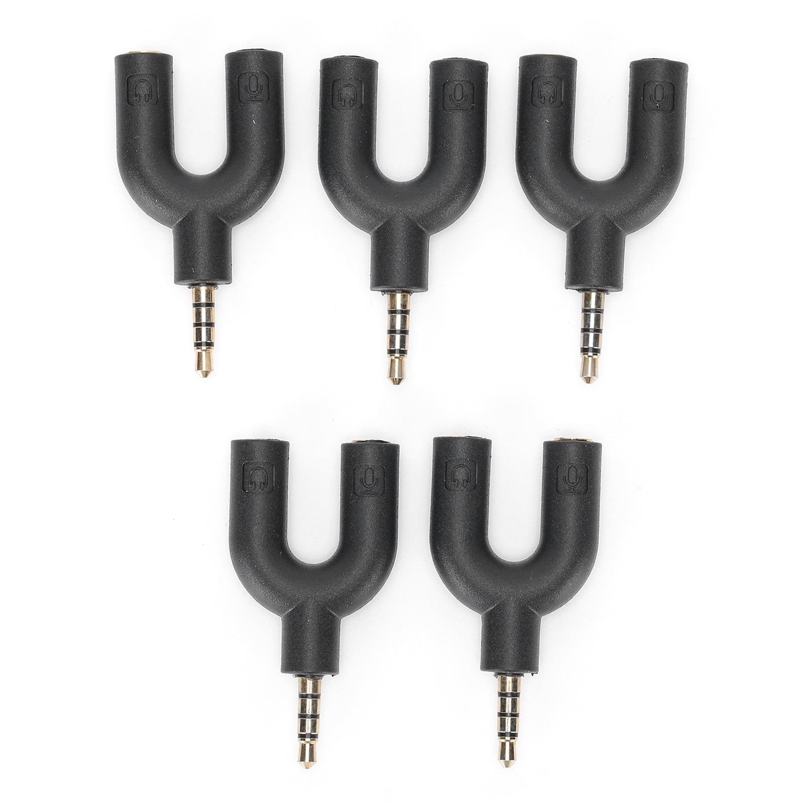 Ecoyyzn Audio Cable Distributor,Splitter,5Pcs U Type Adapter Headphone