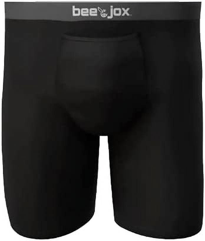Vasectomy Underwear, Small, BeeJox Boxer Briefs w/Jockstrap-style Hammock,  2-pack 