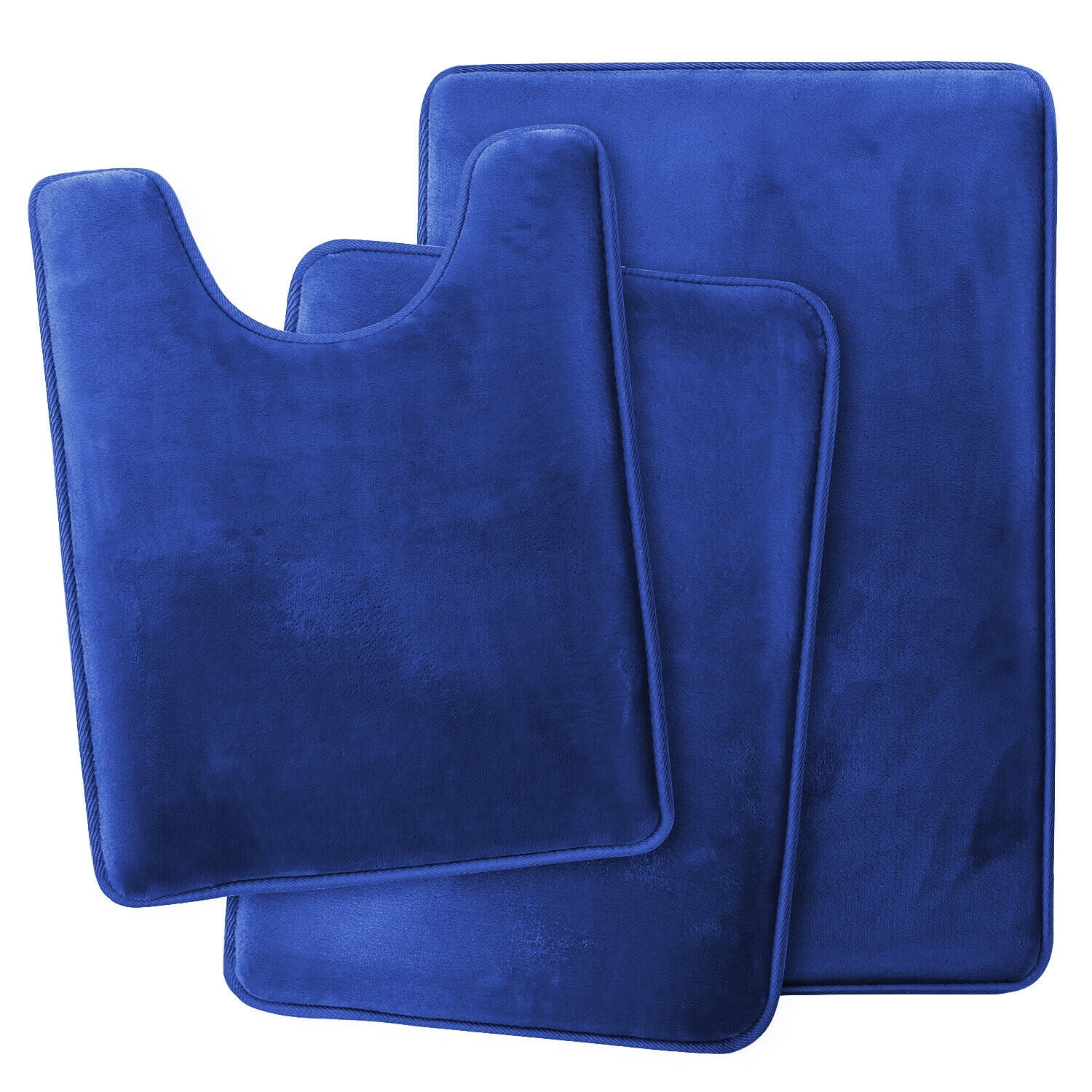 SAYFUT Memory Foam 3 PC Bathroom Rug Absorbent Bath Mat Set Small Large and Contour Rug