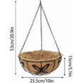 thumbnail image 2 of 2 Pieces Metal Hanging Flower Basket, Coconut Fiber Hanging Flower Basket, Hanging Flower Basket, for Indoor and Outdoor Plants, 2 of 5