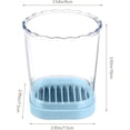 thumbnail image 2 of Cortr de fresa, taza portátil para cortar frutas, hoja de acero inoxidable, herramienta de corte de fresa con placa de empuje para huevo de plátano y uva (azul claro), 2 of 3