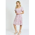 thumbnail image 3 of Floral Butterfly Sleeve Square Neck Midi Dress | S-3X, 3 of 29