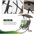thumbnail image 6 of YRLLENSDAN Alloy Steel Porch Swing with Canopy, Black, 6 of 7