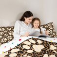 thumbnail image 5 of Homewish Vintage Dog Paws 7pcs Queen Bedding,Classic Brown Leopard Print Bedding Comforter Set Queen,Polkadot Reversible, 5 of 8
