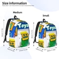 thumbnail image 3 of Lsque Geometry Dash Pattern Canvas Daypack, Durable Backpack, High-quality Versatile Backpack,Vintage Compact Backpack-Small, 3 of 6