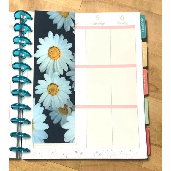 Daisies Two-Sided Dashboard/Bookmark 4 Use W Big Happy Planner