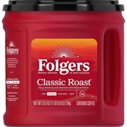 Folgers Classic Roast Ground Coffee, Medium Roast Coffee, 25.9 Ounce Canister