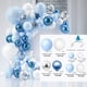 thumbnail image 2 of 115 piezas de guirnalda de globo blanco azul, globos de confeti metálicos, arco de globo de estructura para fiesta de cumpleaños, boda, baby shower, decoración de graduación, 2 of 4