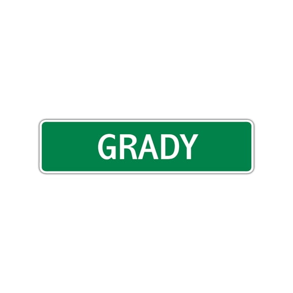 Grady Boys Children Name Letter Printed Label Indoor Outdoor Wall Art Plaque Decoration Aluminum Sign 4"x13.5"