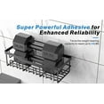 thumbnail image 4 of Kiwi Wellness Stainless Steel Shower Caddy, 5 Shelves, Kitchen Organizer, No Drilling with Strong Adhesive Mount, Rustproof, Black., 4 of 11