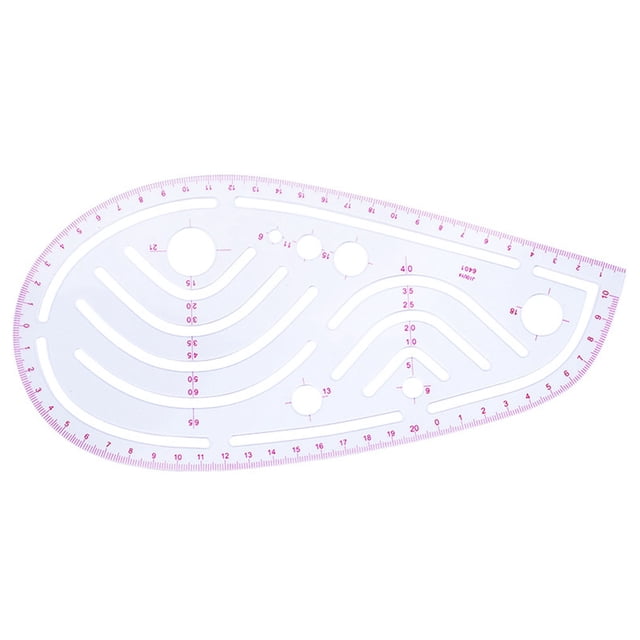 4Pcs Plastic DIY Sewing Ruler French DIY Sewing Ruler; Curve Measuring Template Tailor Drawing Painting Craft Tool
