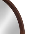 thumbnail image 6 of Kate and Laurel Hutton Round Decorative Wooden Frame Wall Mirror, 30 Inch Diameter, Walnut Brown, Modern Circle Bathroom Mirror for Over Sink with Thick Frame Profile, 6 of 8