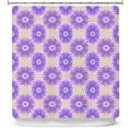 thumbnail image 1 of Shower Curtains 70" x 93" from DiaNoche Designs by Pam Amos - Spikey Flower Pattern Purple, 1 of 1