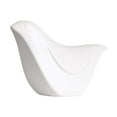 thumbnail image 4 of Figura de pájaro abstracta de cerámica, estatua decorativa elegante para escritorio. Blanco 17x55x10cm, 4 of 9