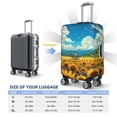 thumbnail image 5 of Haiem Field Bicycle Young Sunflower Luggage Cover Printed Suitcase Covers for Luggage Elastic Washable Suitcase Protector Fits 18-32 Inch Luggage-X-Large, 5 of 8