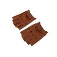 thumbnail image 2 of pitrice Rétro PU Hommes en Cuir Gants de Cyclisme de Conduite Sans Doigts L Bouton Brun, 2 of 9