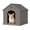 Grey, variant on Bifanuo Large Dog House, PP Material Indoor Outdoor with Windows for Medium Large Dogs, Weatherproof Puppy Shelter with Elevated Floor & Air Vents, Easy Clean and Assemble (Blue, 36.2"L×38"W×38"H)
