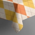 thumbnail image 5 of Orange Yellow Checkerboard Checkered Pattern Square Tablecloth,Waterproof Square Table Cover,Wipeable Spillproof Washable Table Cover for Home Kitchen Party Decor 52"x52"(132x132cm), 5 of 6
