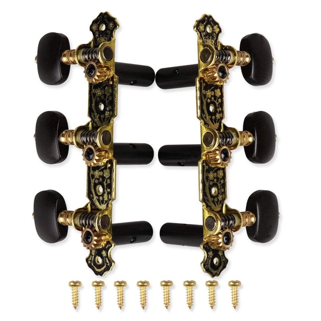 Set Afinadores de Guitar Machine Heads 3+3 para guitarra clásica