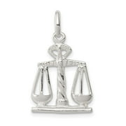 VSIRIUS Sterling Silver Scales Of Justice Charm Q-QC158