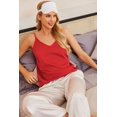thumbnail image 2 of Ekouaer Womens Silk Satin Camisole V-Neck Spaghetti Strap Sleeveless Top with Cross Back Design, 2 of 6