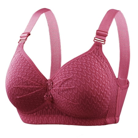 Summer Savings  Adhesive Bra  Middle Aged and Elderly Bras Without Steel Rings Large Size Underwear Front Button Style Bra Comfortable Bra  Elderly Bra  Front Button Bra  Comfortable Bra