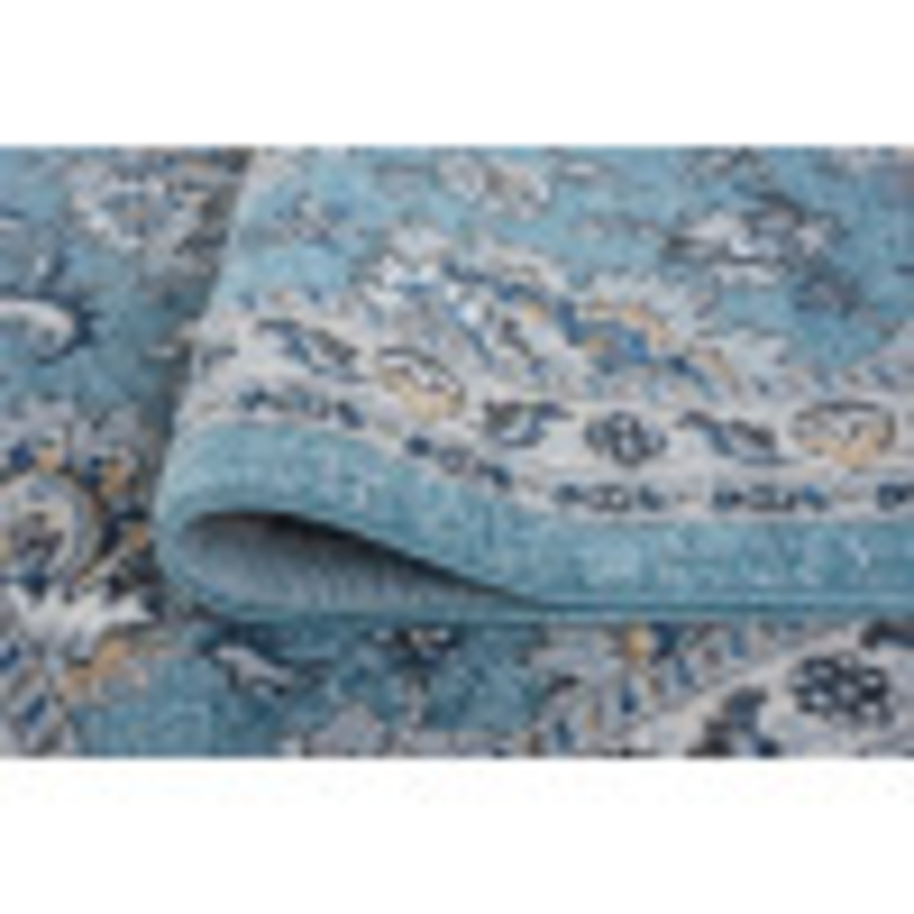 Traditional 2x8 Area Rug (2'7'' x 7'3'') Oriental Aqua, Gray Indoor Runner Easy to Clean