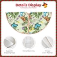 thumbnail image 3 of Balery Meadow Plants And Butterflies Printed Christmas Tree Skirt , Merry Christmas Party Christmas Tree Decoration,Adjustable Tree Skirt-30", 3 of 6