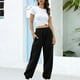 thumbnail image 4 of Wayren - Pantalones de chándal con parte inferior cerrada para mujer con bolsillos, pantalones de entrenamiento de cintura alta, pantalones Prendas para la parte inferior del cuerpo Type20 NO20, 4 of 6