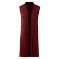 thumbnail image 5 of Bibifish Womens Knit Vest Cardigan Sweaters Sleeveless Maxi Length Relaxed Fit Open Front With Pockets Cardigans, 5 of 5