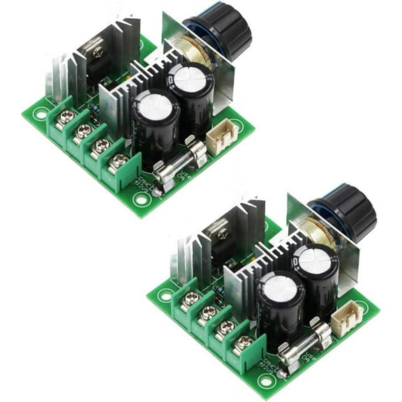 Treedix 2pcs12V~40V 10A PWM DC Motor Speed Control Switch Controller Voltage Regulator Dimmer