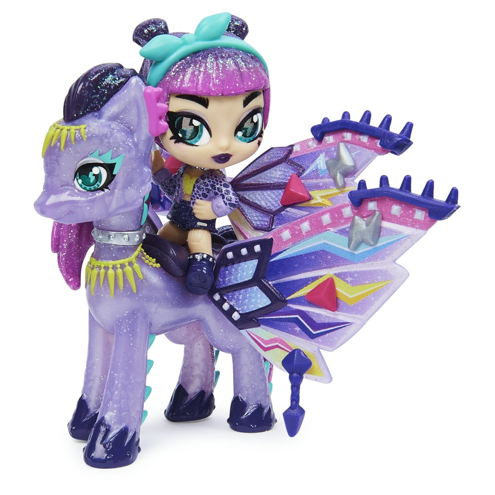 Hatchimals Pixies Riders, Wilder Wings Magical Mel Pixie and Ponygator Glider with 16 Wing