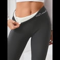 thumbnail image 2 of Leggings de Cintura Alta y Gruesos para Mujer: Pantalones de Yoga, Ciclismo y Entrenamiento con Control de Abdomen Sin Transparencias. Inglés y Gris Oscuro M, 2 of 3