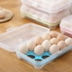 thumbnail image 2 of Caja de huevos de 3 piezas, 15 rejillas, caja de almacenamiento de huevos apilable, contenedor de huevos de cocina, frigorífico con tapa, almacenamiento de cocina Feliz Sencillez, 2 of 5